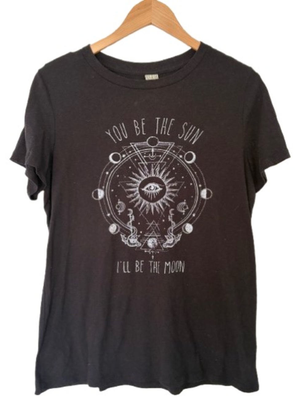 Graphic Short Sleeve Tee - Black "You Be The Sun"